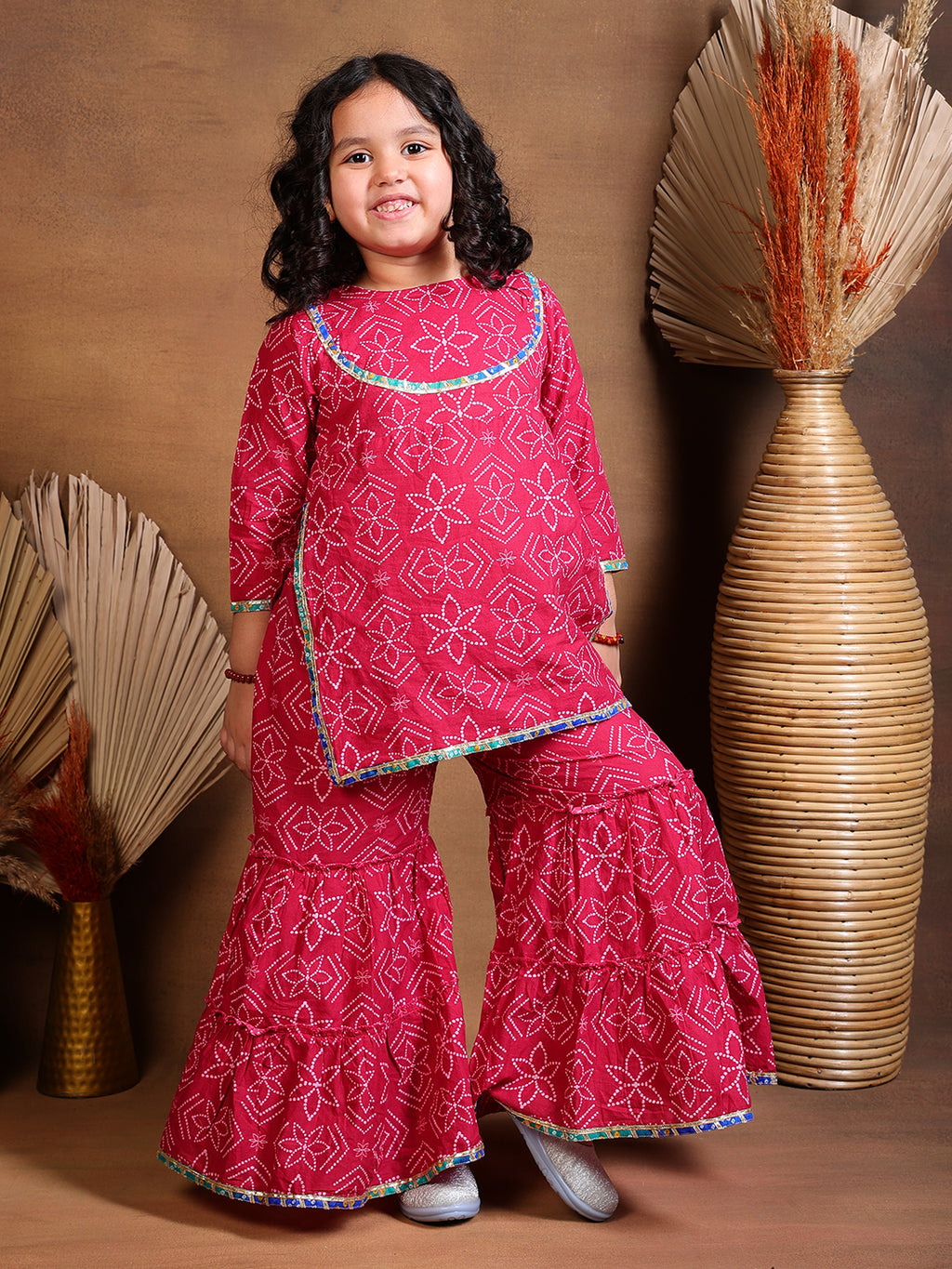 Sharara set – Pink Bandhej