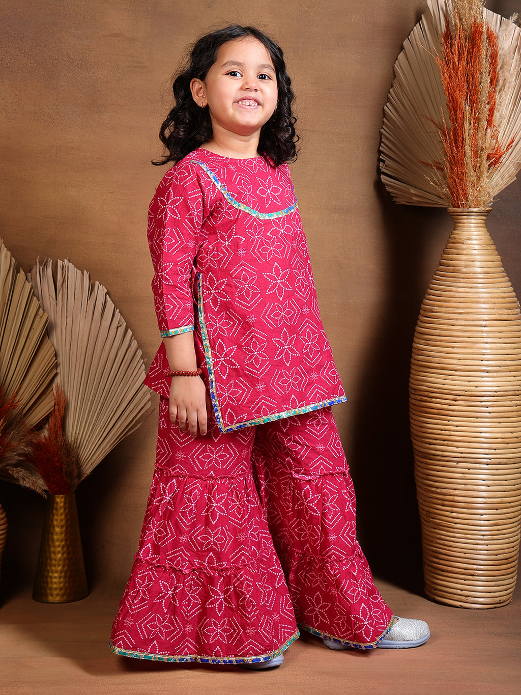 Sharara set – Pink Bandhej