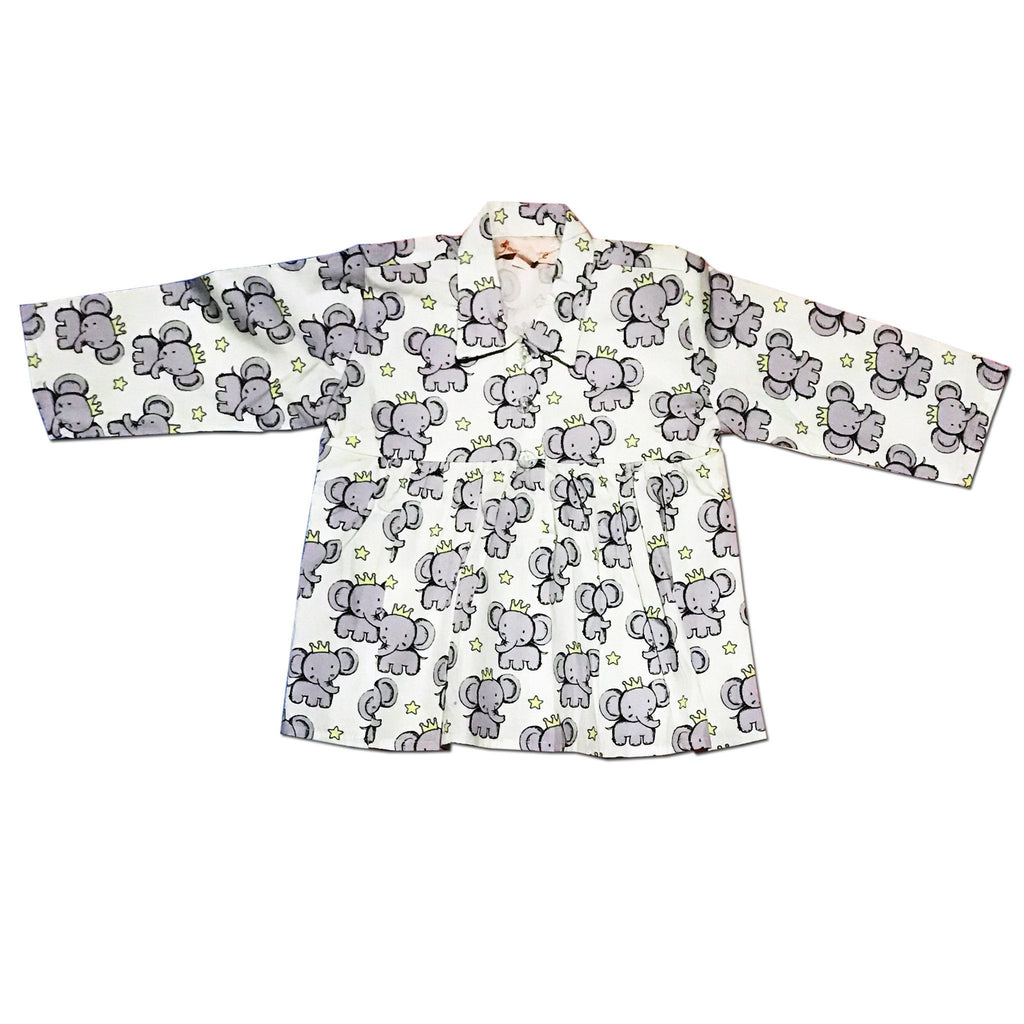 Pleated Nightwear - Elephant print Joeycare 