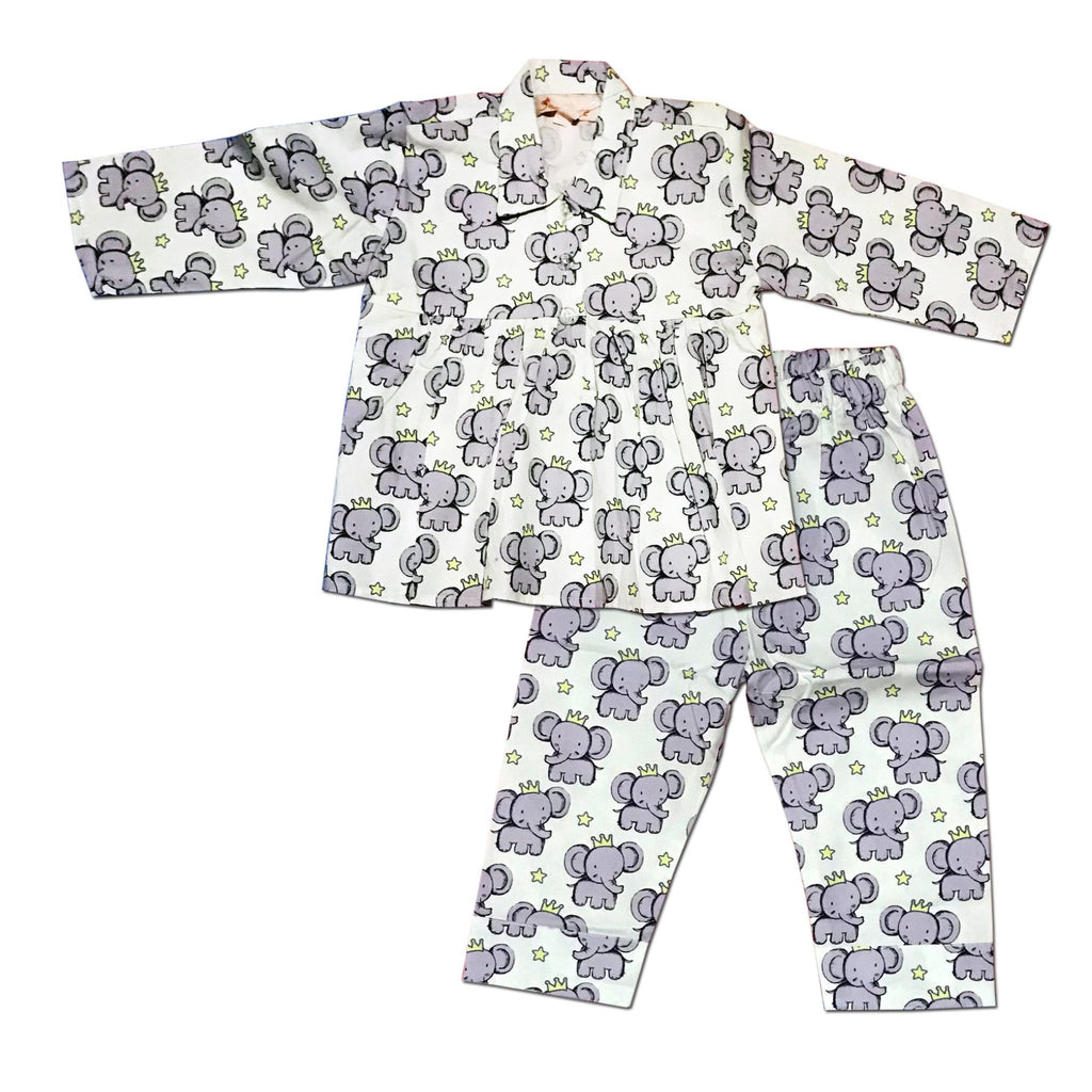 Pleated Nightwear - Elephant print Joeycare 