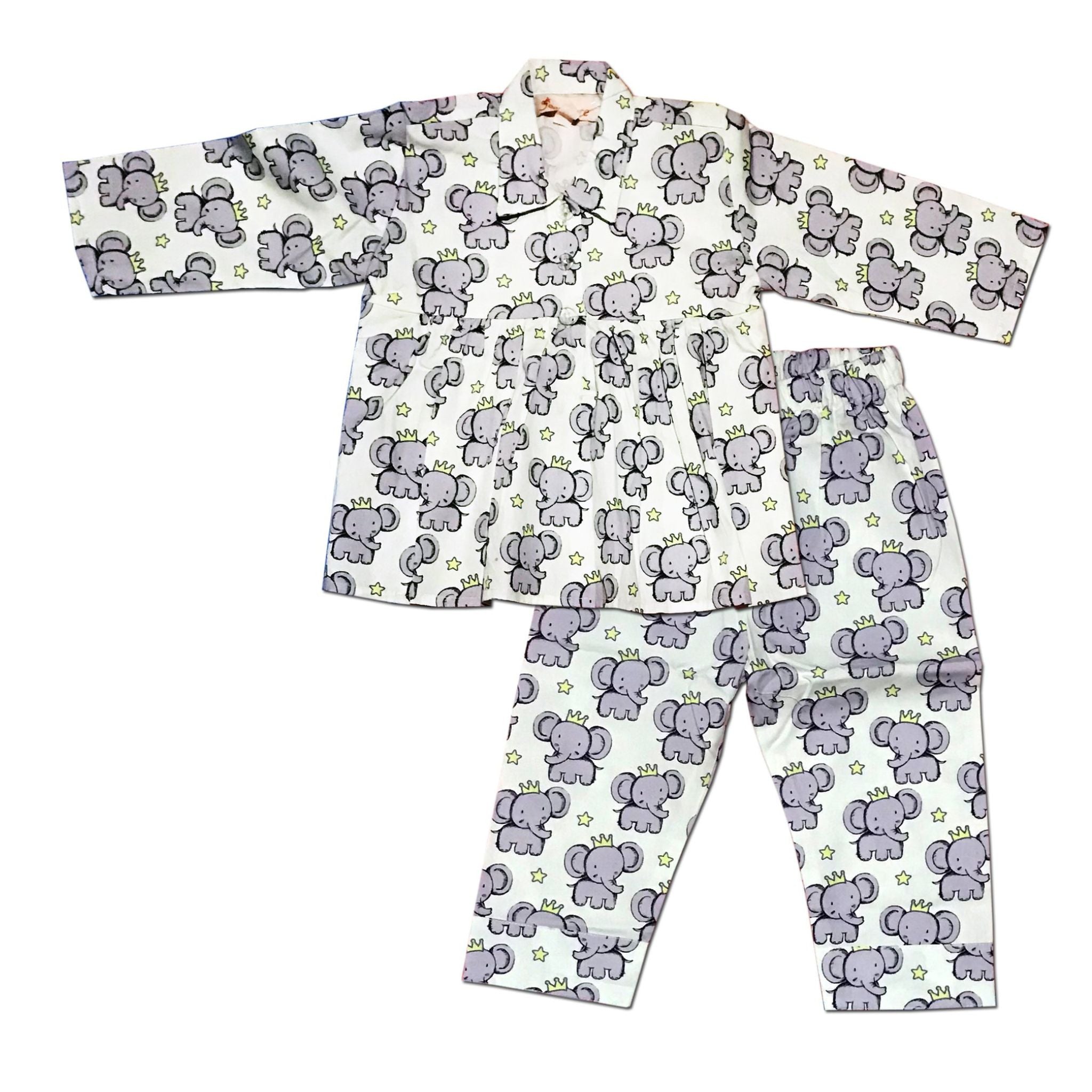 Pleated Nightwear - Elephant print Joeycare 