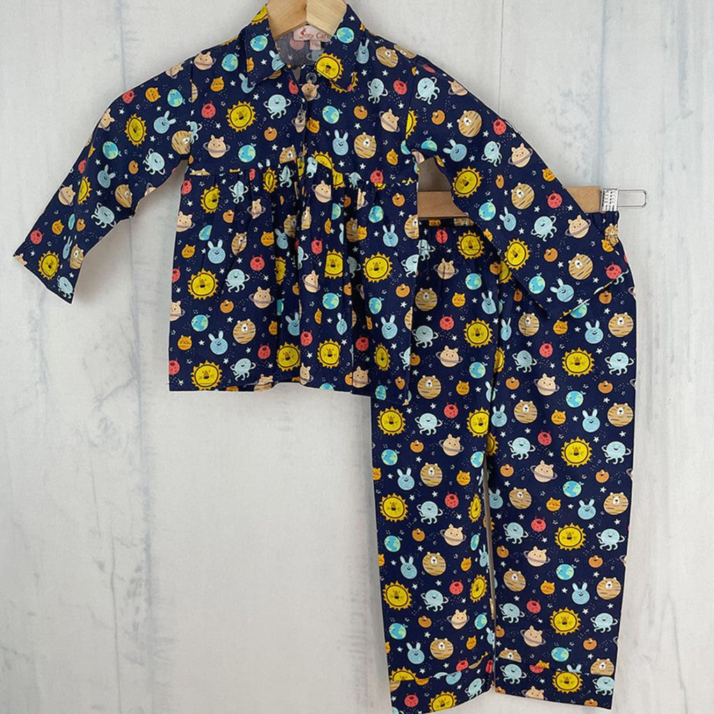 Pleated Nightwear - Solar system Joeycare