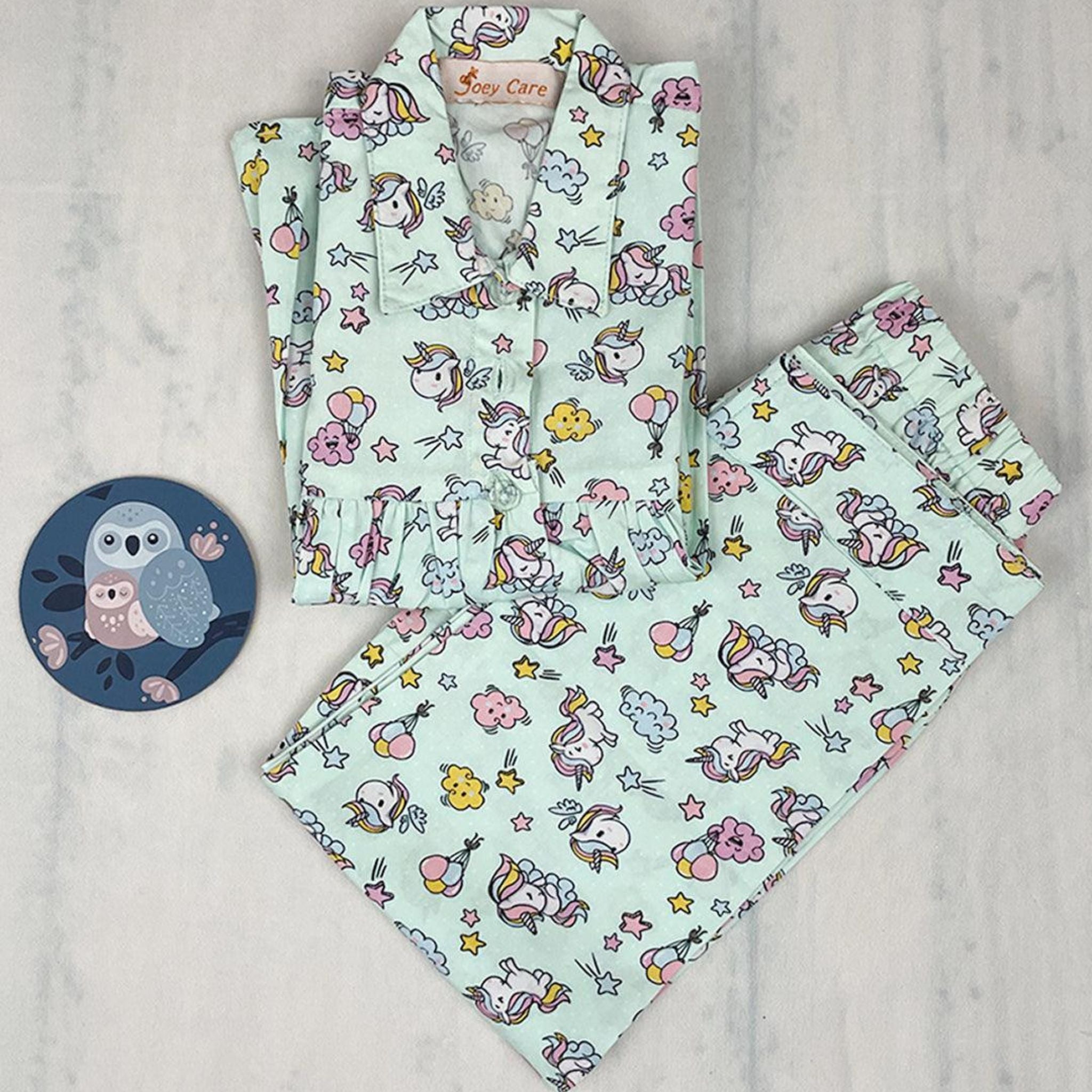 Pleated Nightwear - Unicorn print Joeycare 