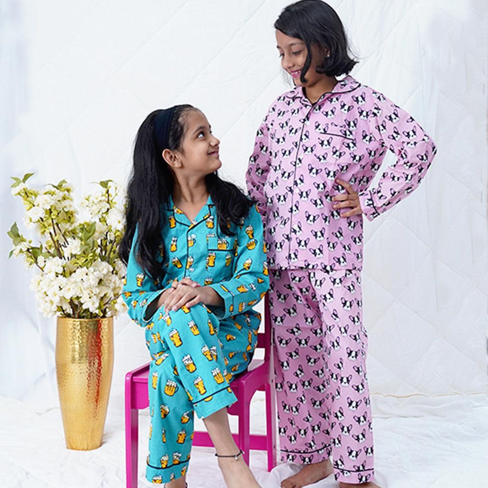 Pocket Nightwear for Girls and Boys - Beer Print Joeycare