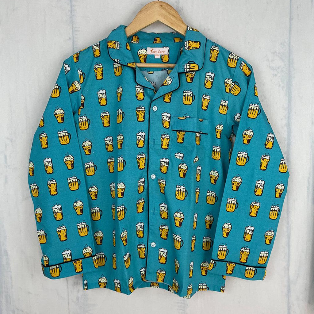 Pocket Nightwear for Girls and Boys - Beer Print Joeycare