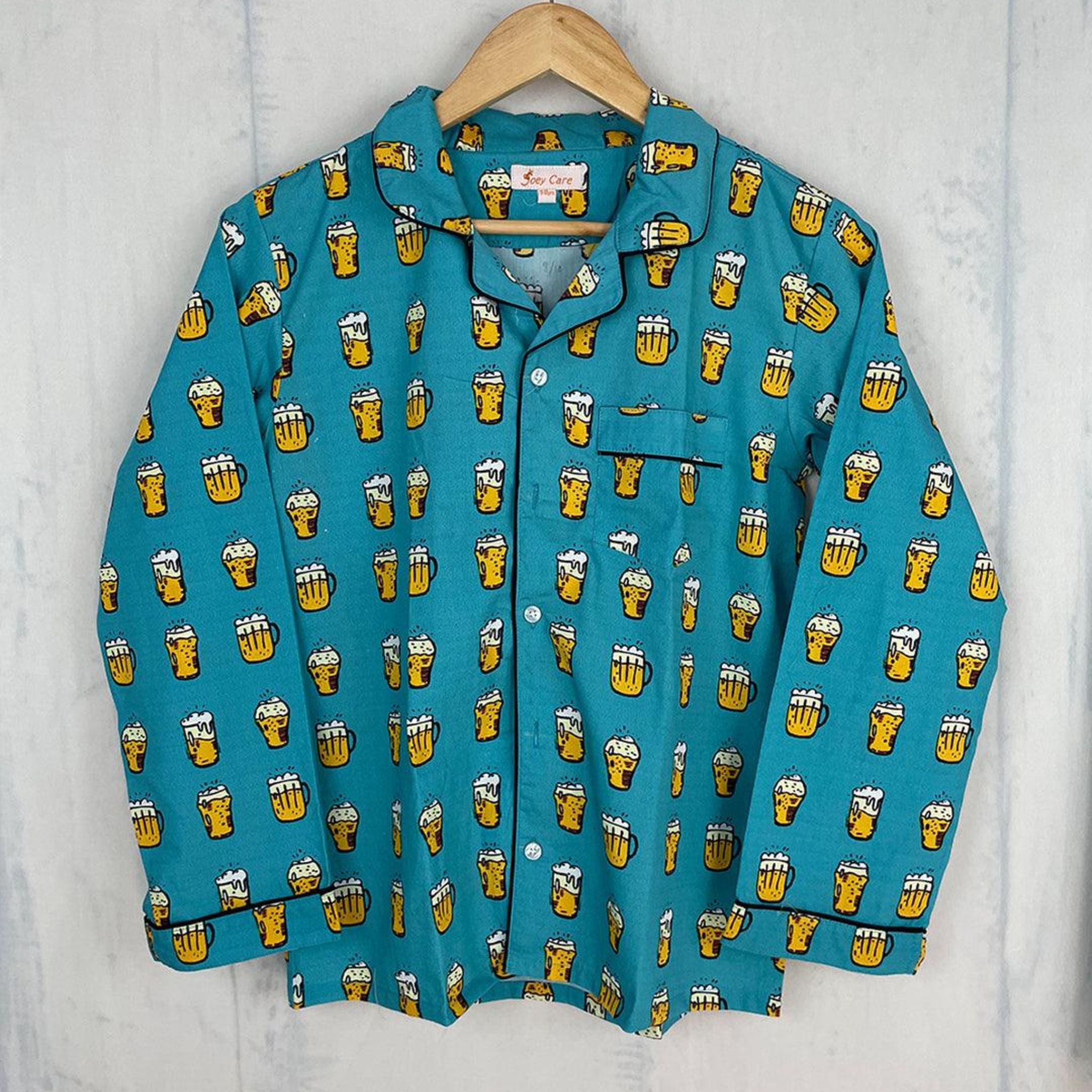Pocket Nightwear for Girls and Boys - Beer Print Joeycare
