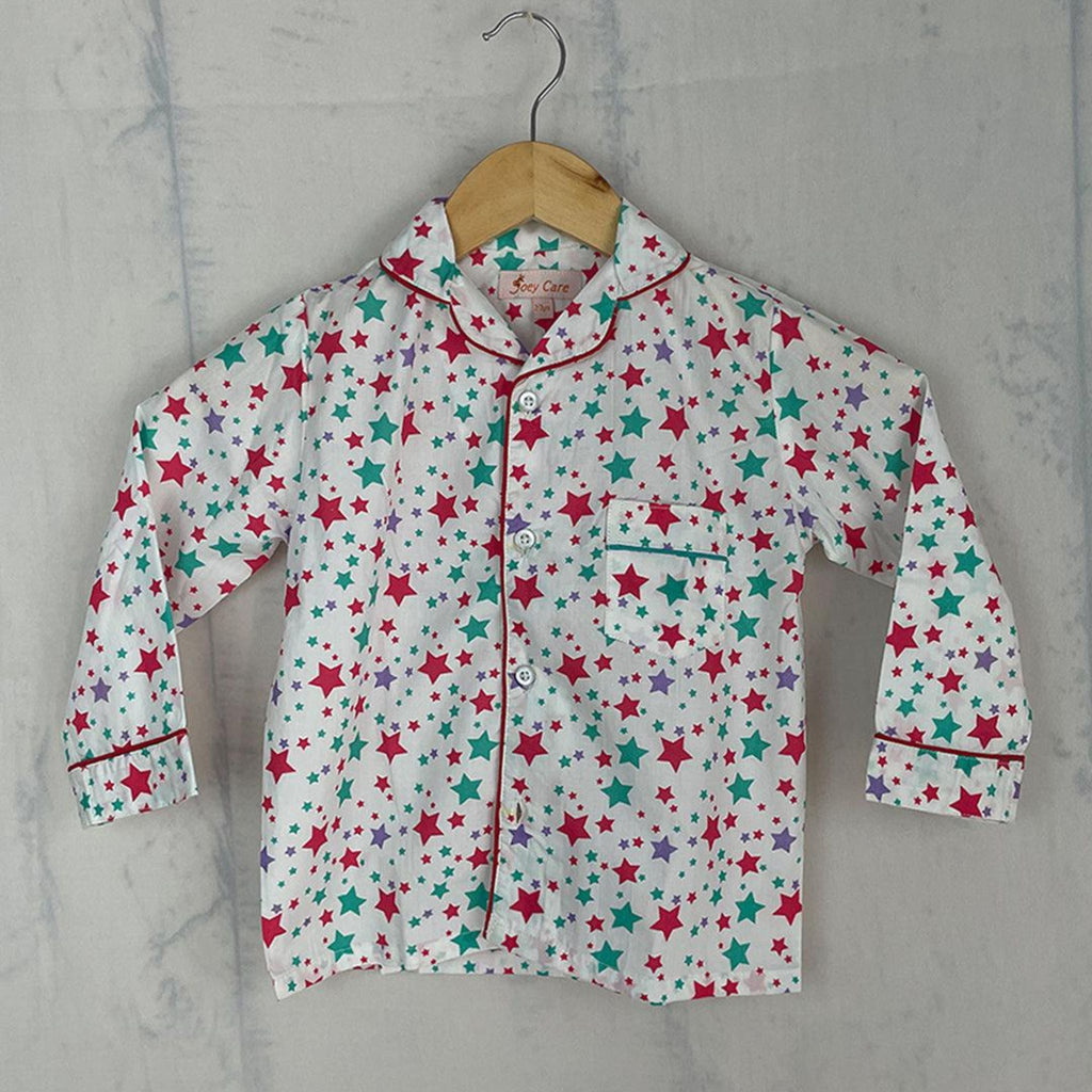 Pocket Nightwear for Girls and Boys - Colourful stars Joeycare 