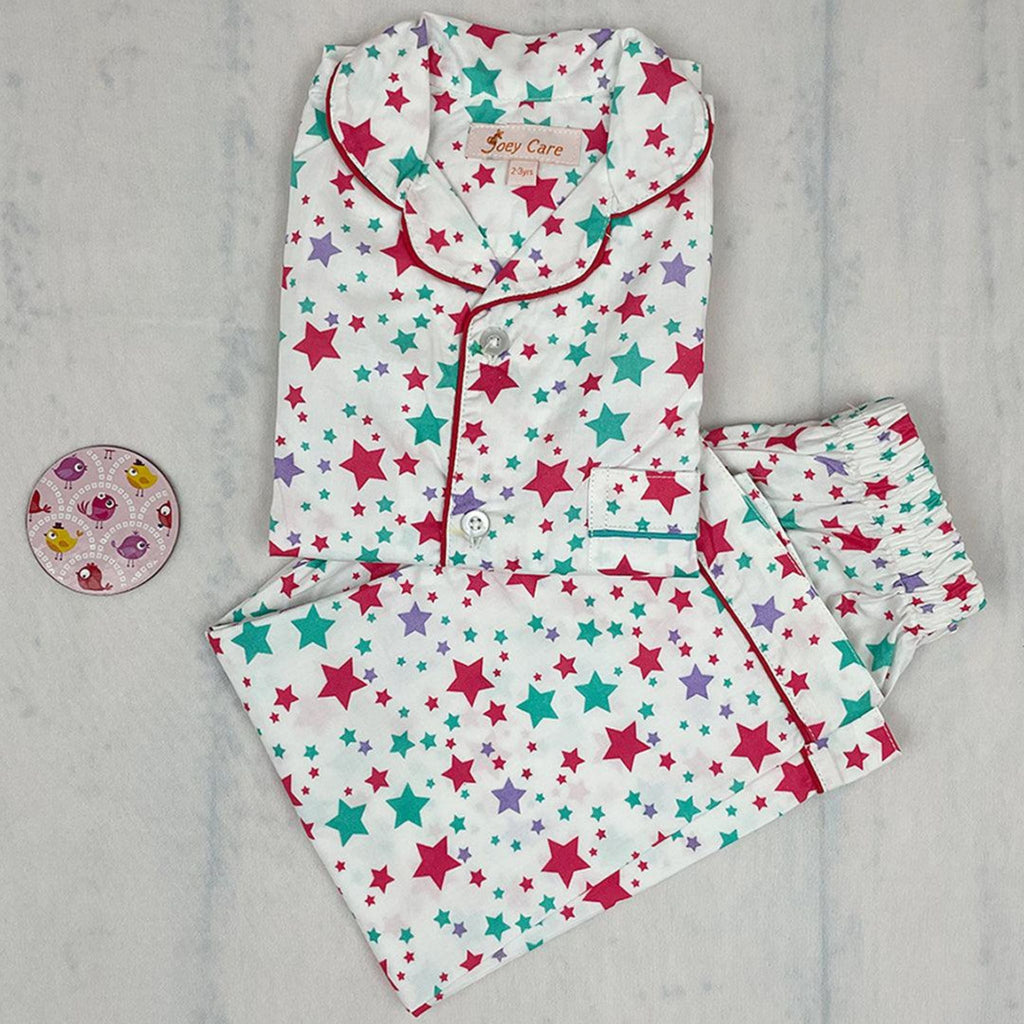 Pocket Nightwear for Girls and Boys - Colourful stars Joeycare 