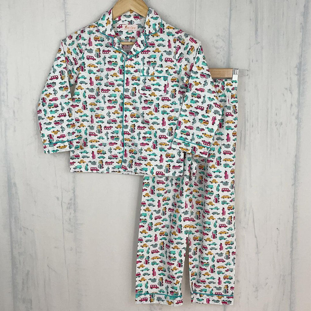 Pocket Nightwear for Girls and Boys - Doodle car Joeycare 