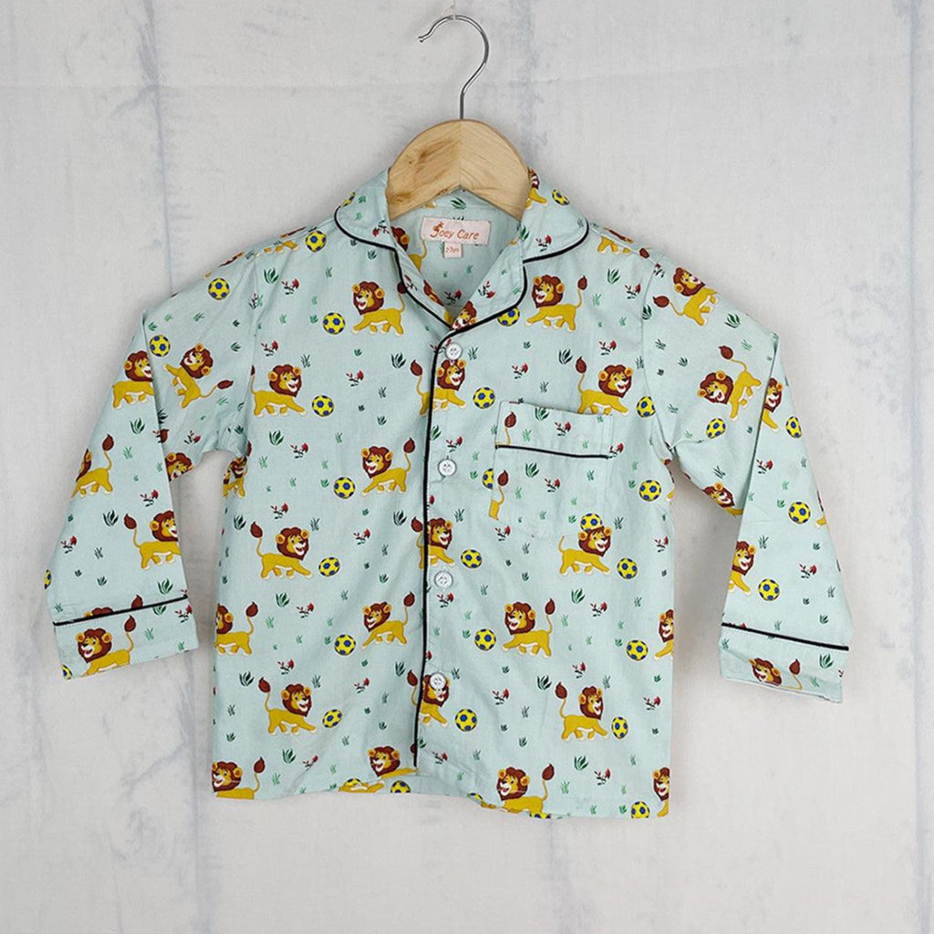 Pocket Nightwear for Girls and Boys - Lion print Joeycare