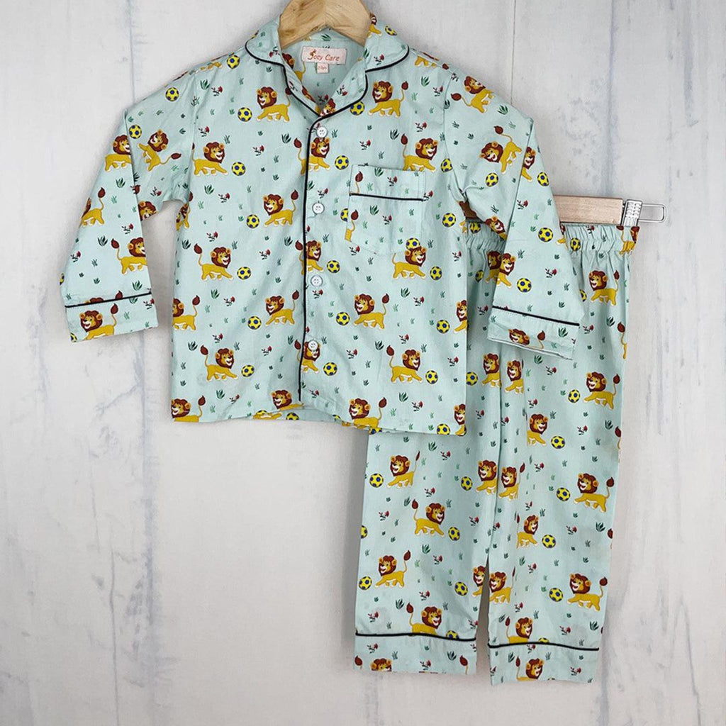 Pocket Nightwear for Girls and Boys - Lion print Joeycare