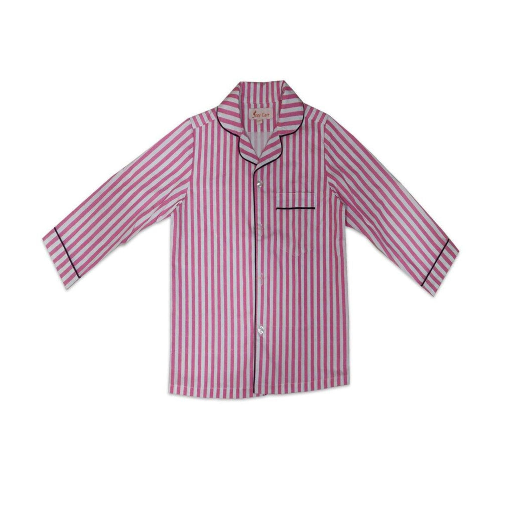 Pocket Nightwear for Girls and Boys - Pink stripes Joeycare 