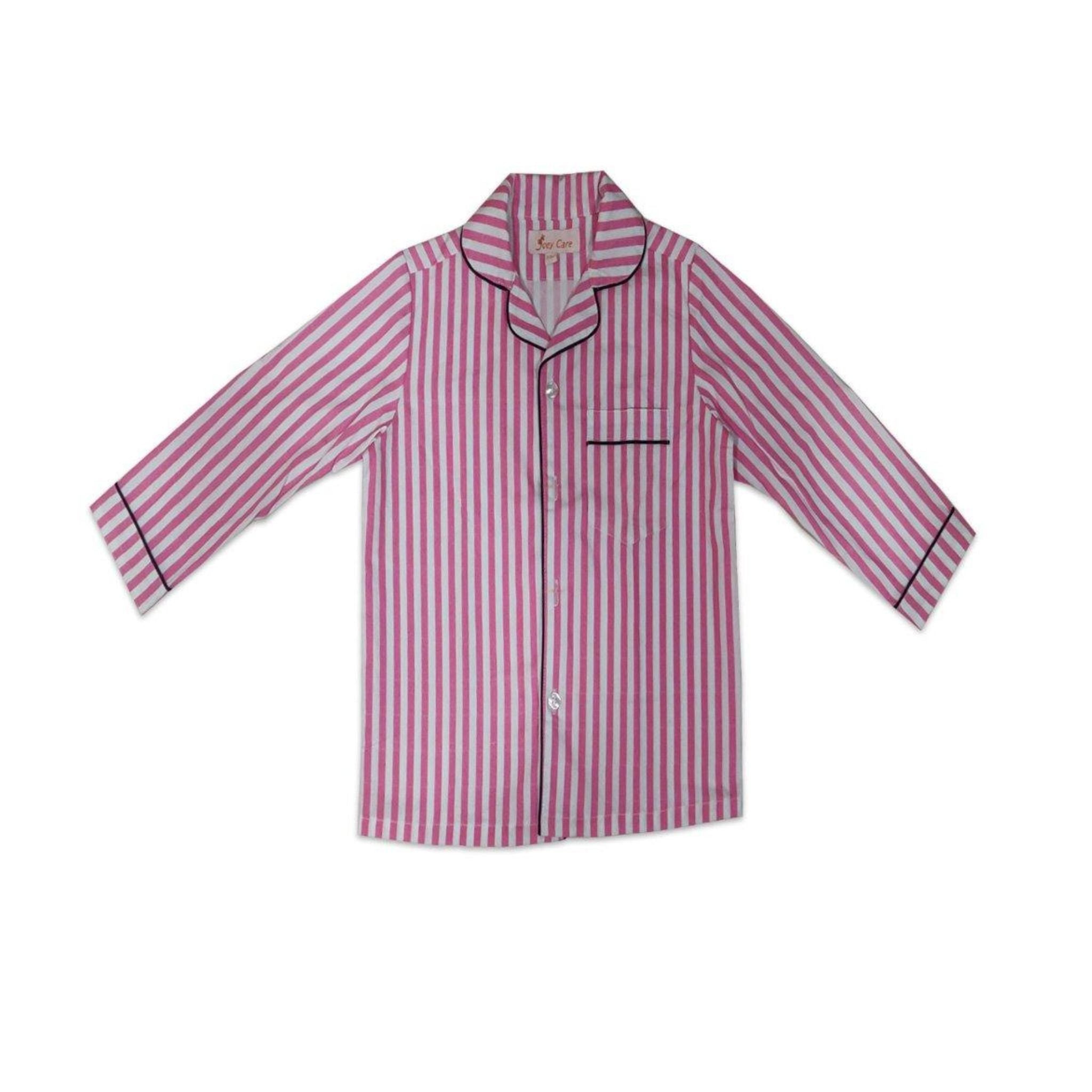 Pocket Nightwear for Girls and Boys - Pink stripes Joeycare 