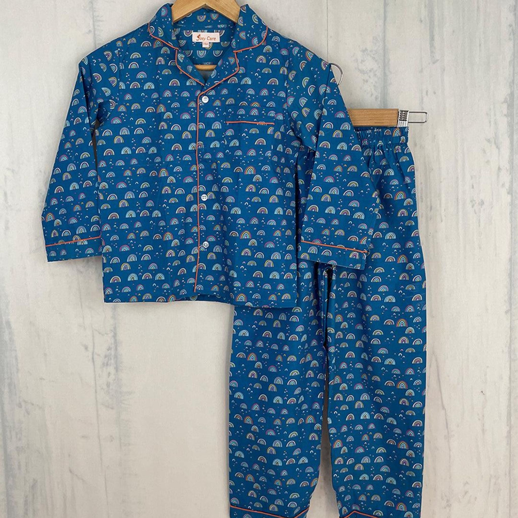 Pocket Nightwear for Girls and Boys - Rainbow print Joeycare
