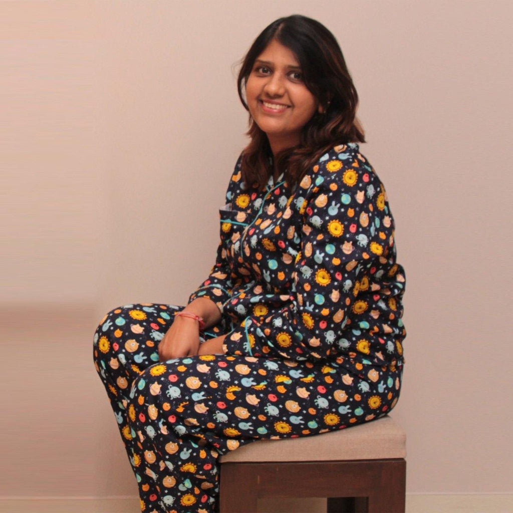 Pocket Nightwear for Girls and Boys - Solar system Joeycare