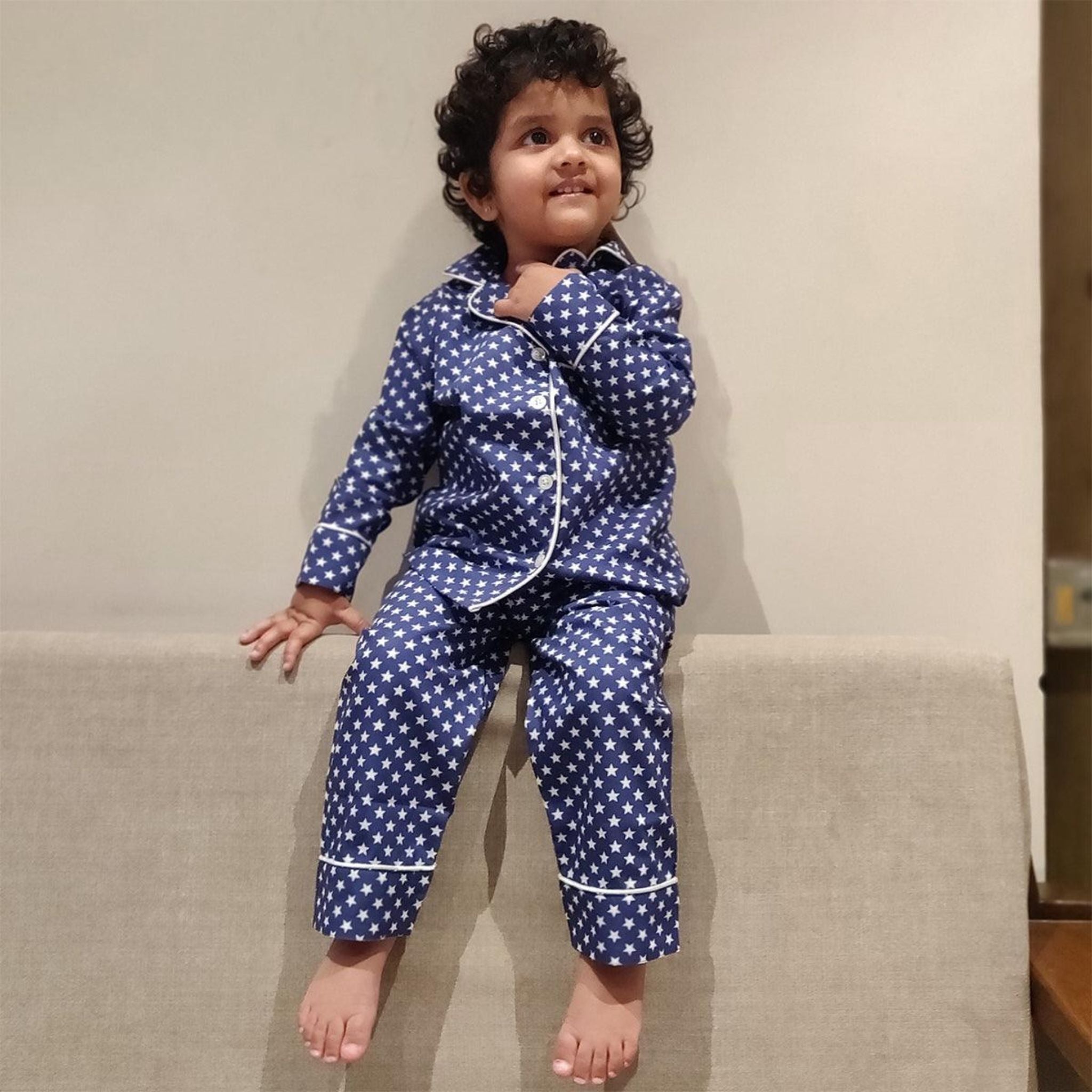 Pocket Nightwear for Girls and Boys - Star print Joeycare 