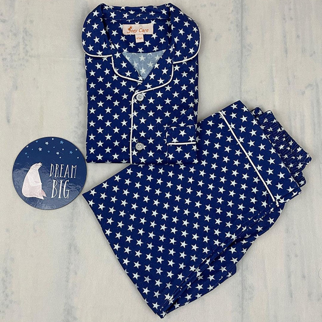 Pocket Nightwear for Girls and Boys - Star print Joeycare 