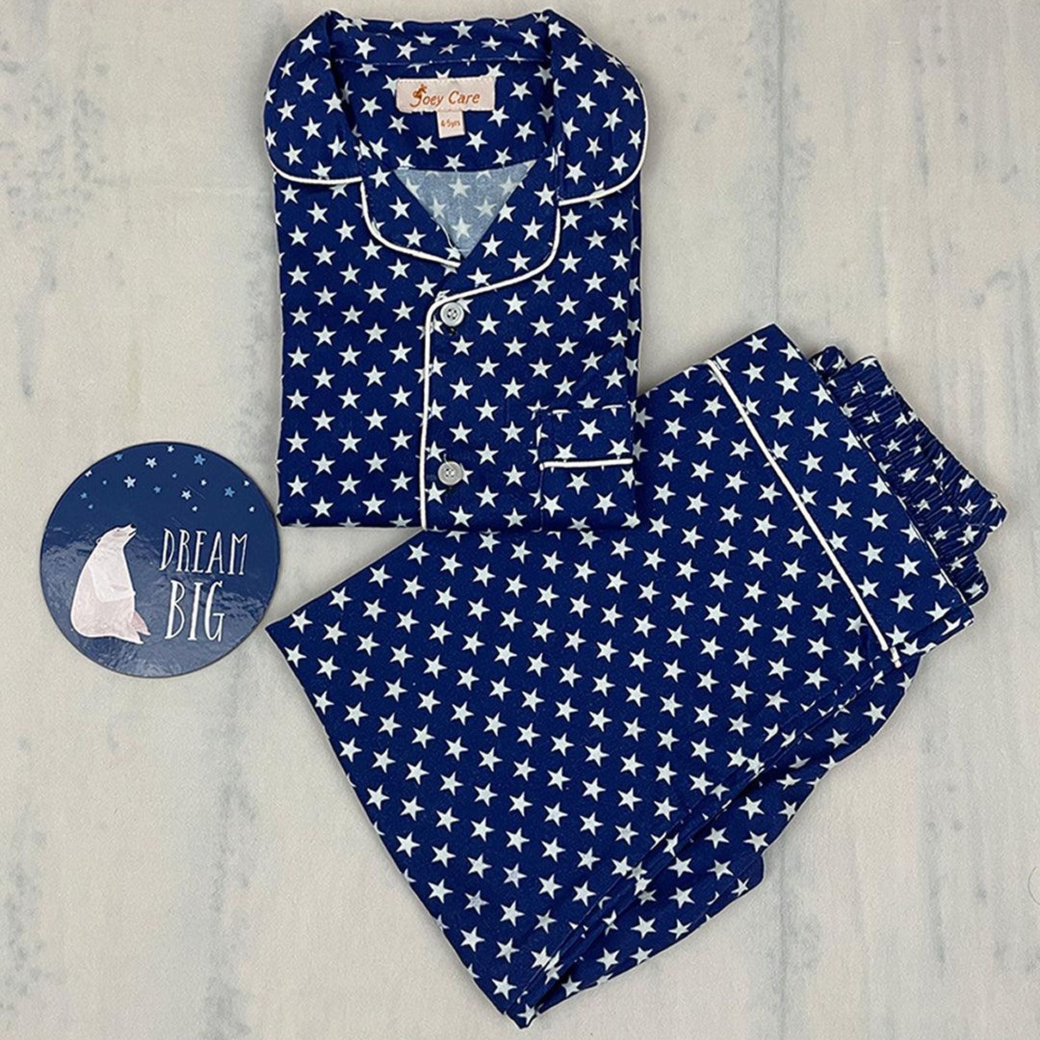 Pocket Nightwear for Girls and Boys - Star print Joeycare 