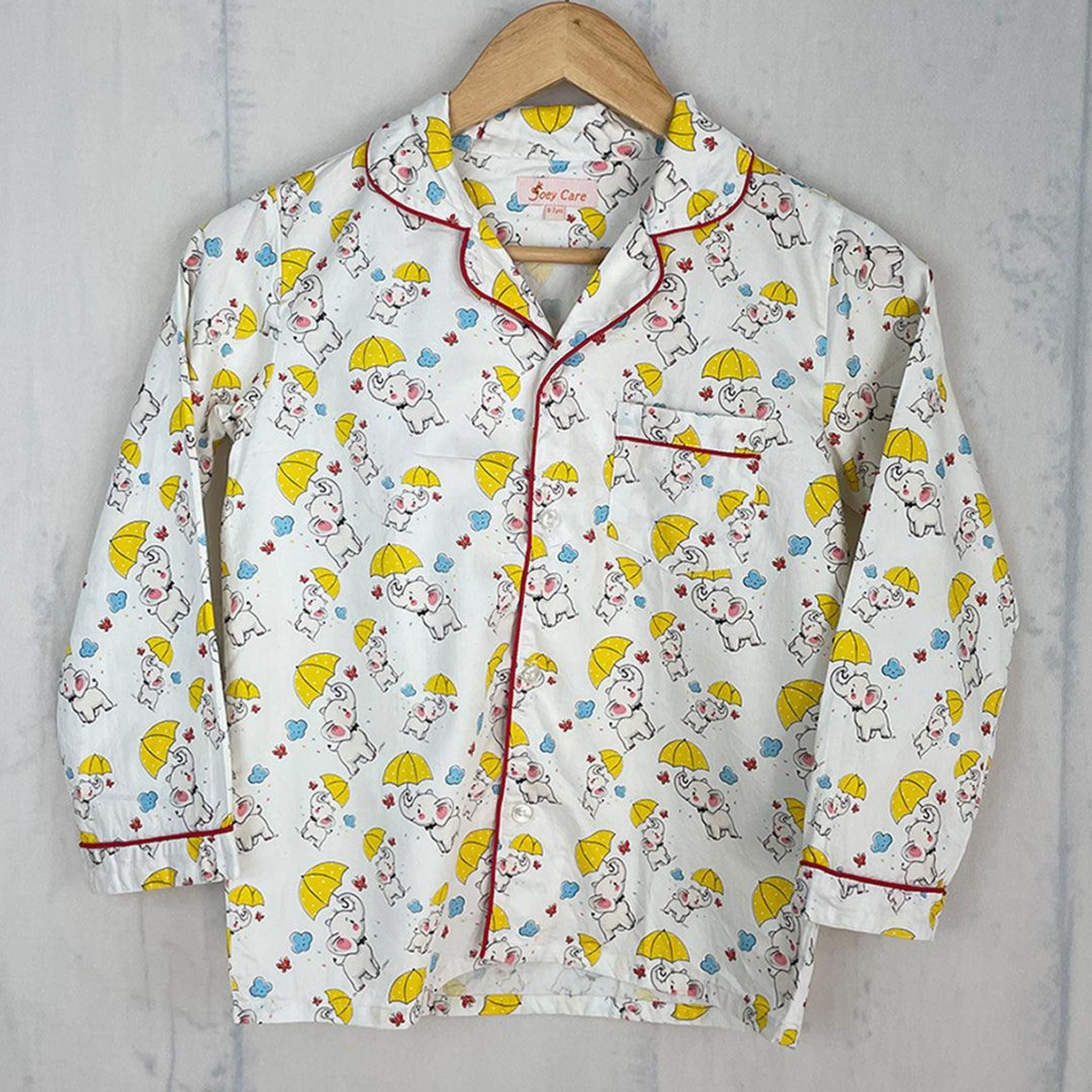 Pocket Nightwear for Girls and Boys - Umbrella elephant Joeycare