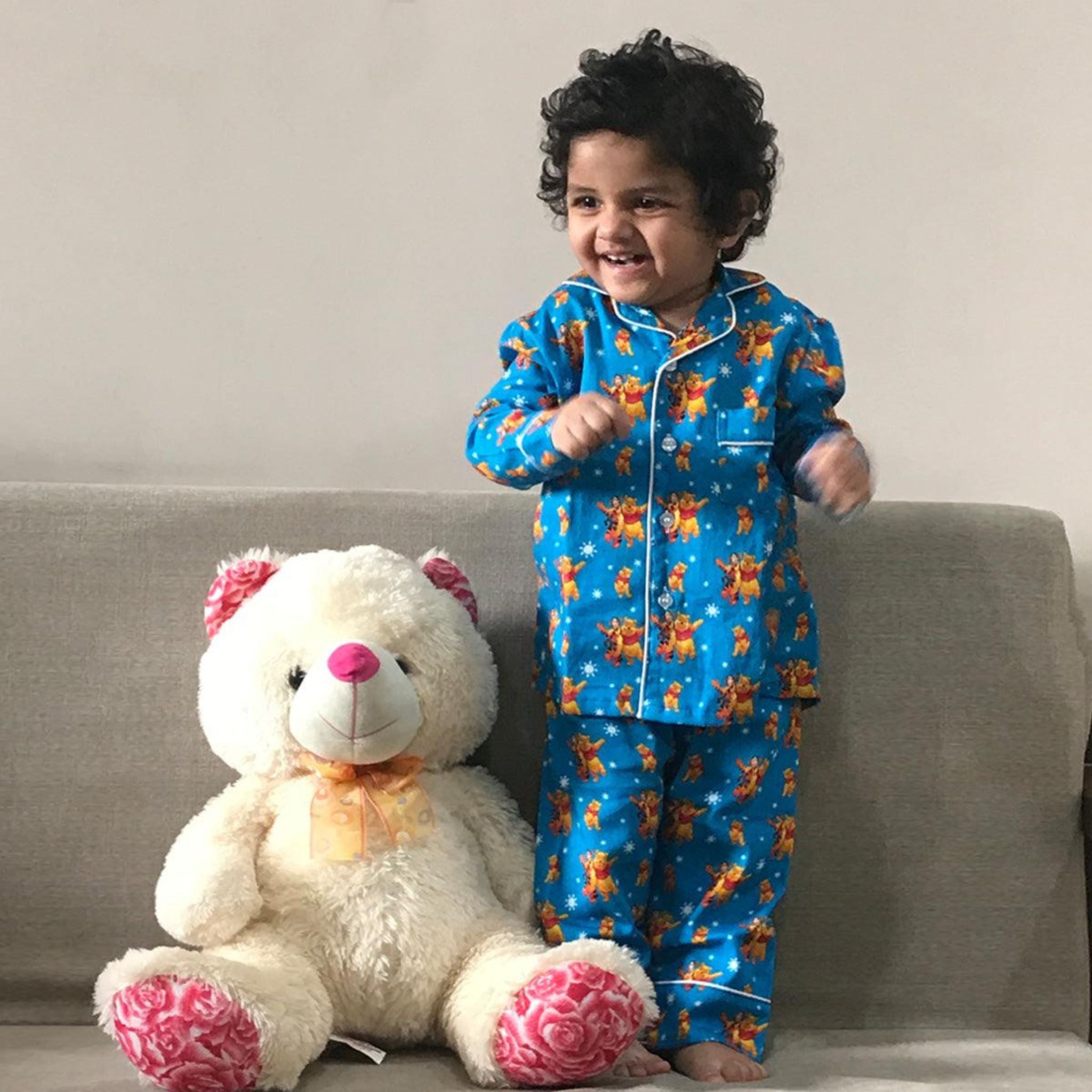 Pocket Nightwear for Girls and Boys - Winnie the pooh print Joeycare 
