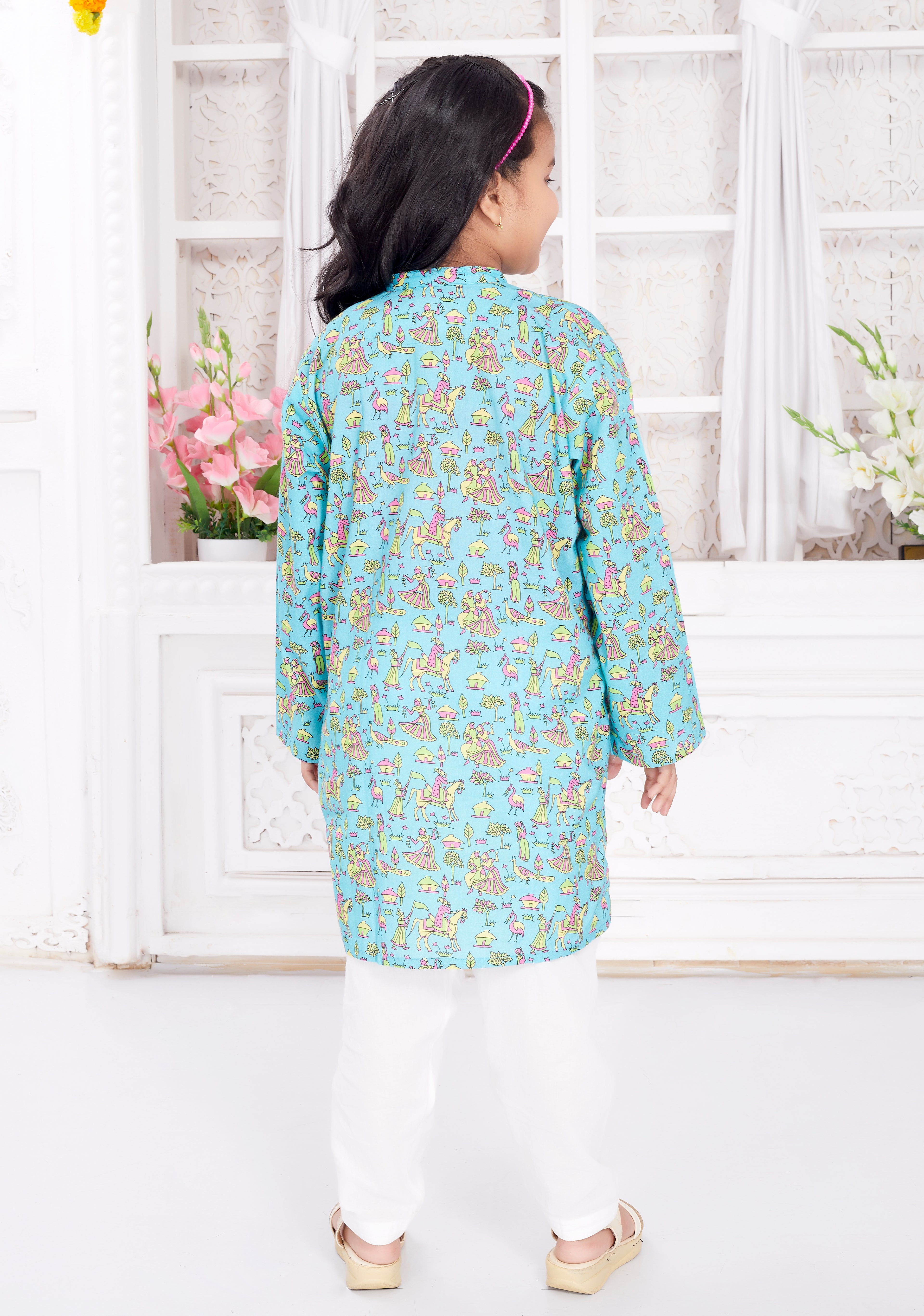 Salwar Kurta Set for Girls - Folk Art