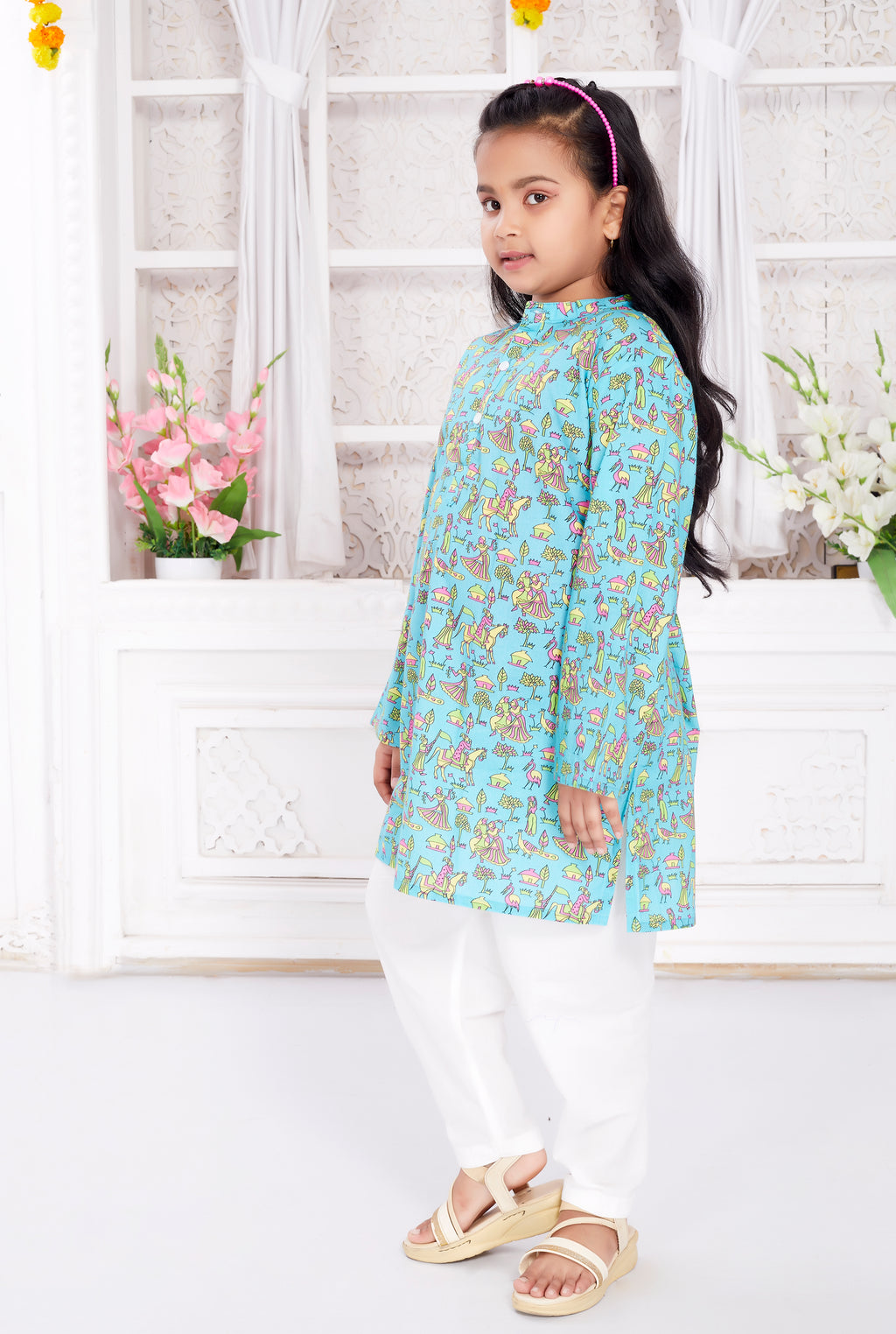 Salwar Kurta Set for Girls - Folk Art
