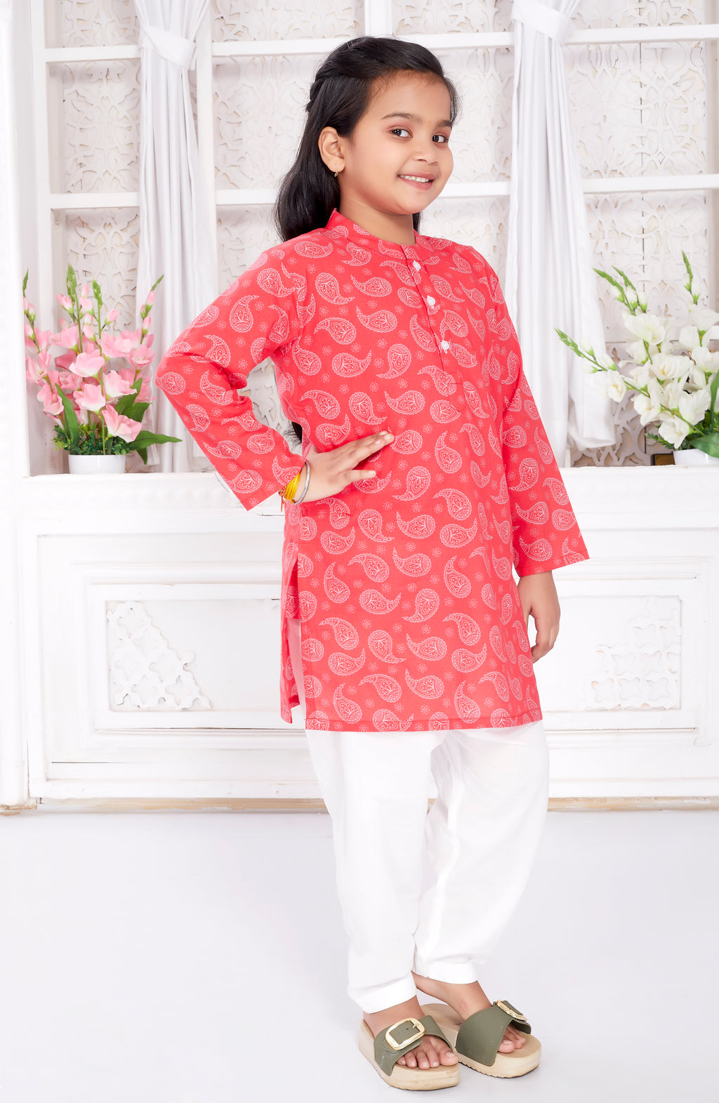 Salwar Kurta Set for Girls - Royal Motif