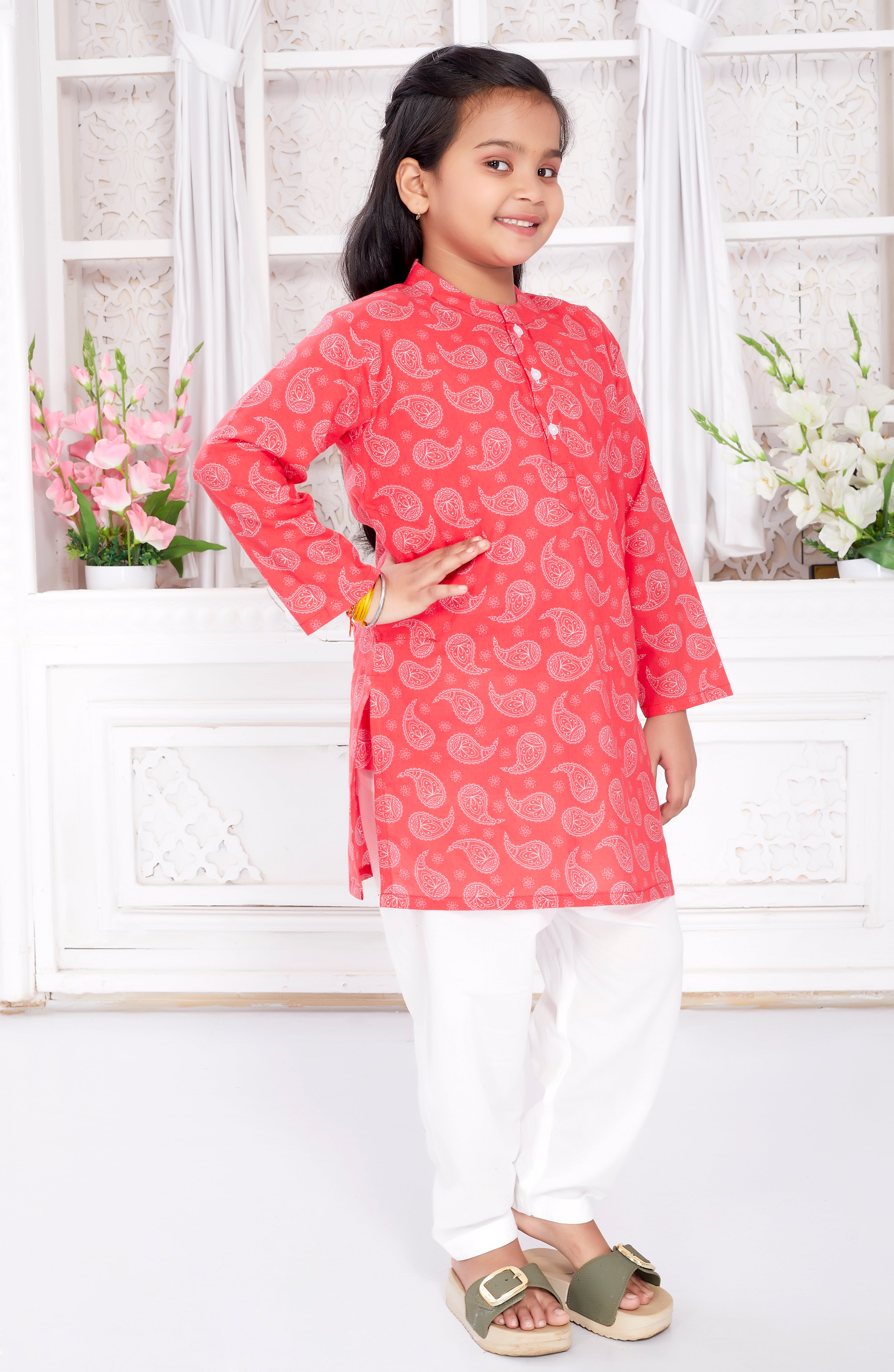 Salwar Kurta Set for Girls - Royal Motif
