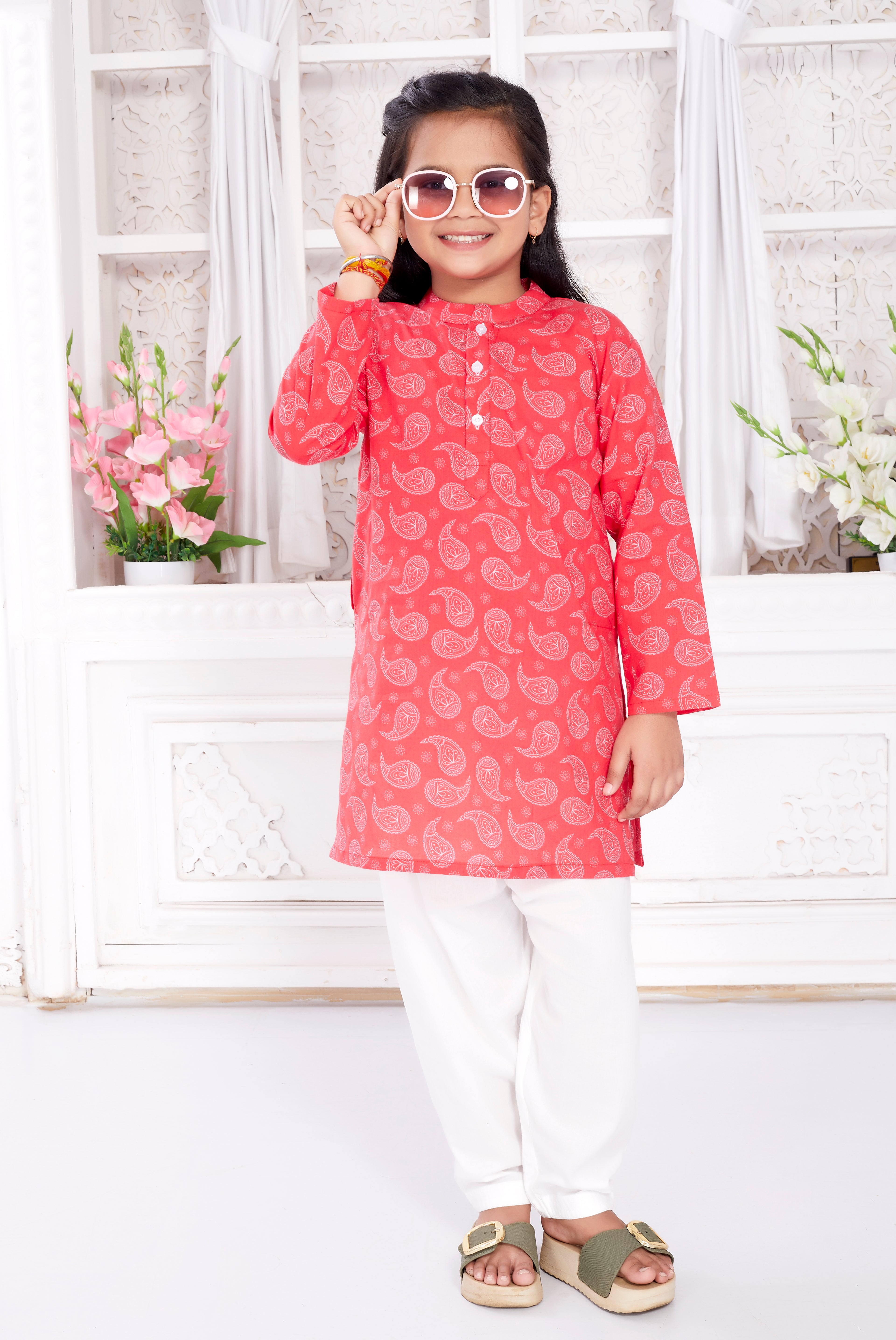 Salwar Kurta Set for Girls - Royal Motif