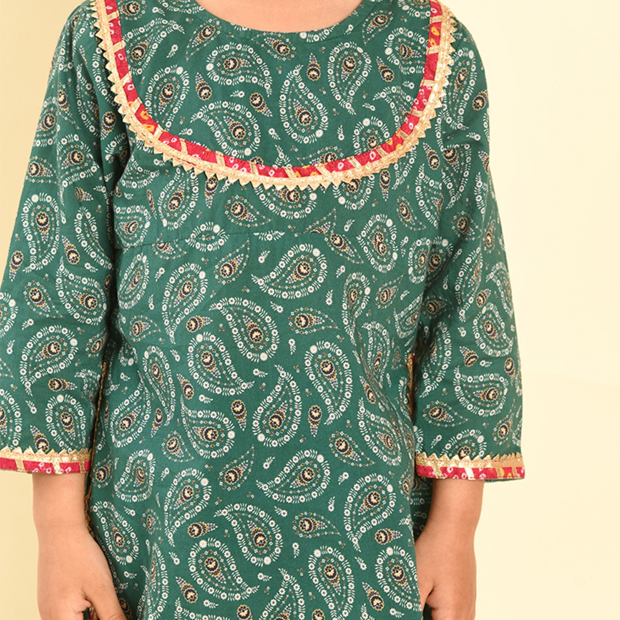 Sharara set - Green Booti Joeycare 