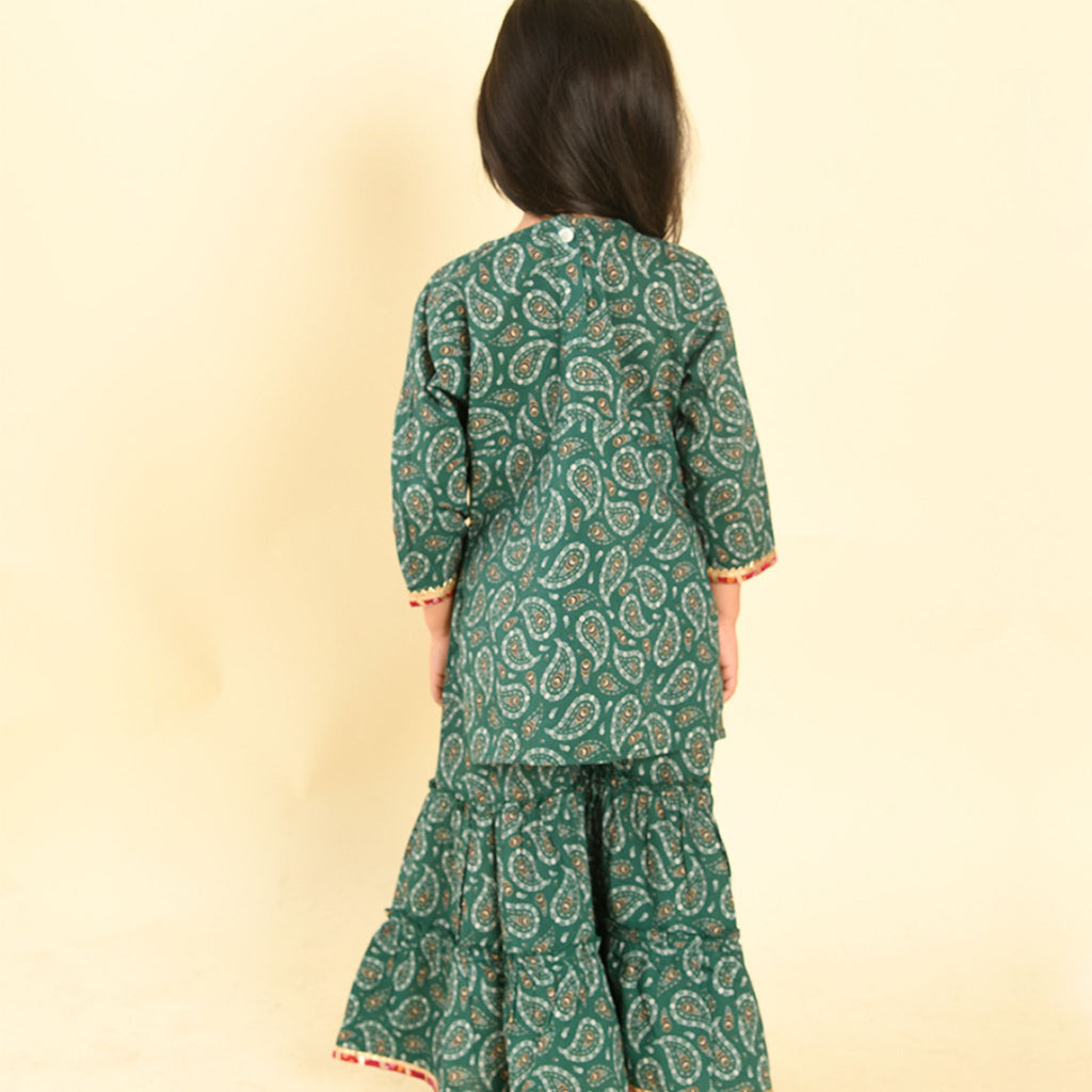 Sharara set - Green Booti Joeycare 