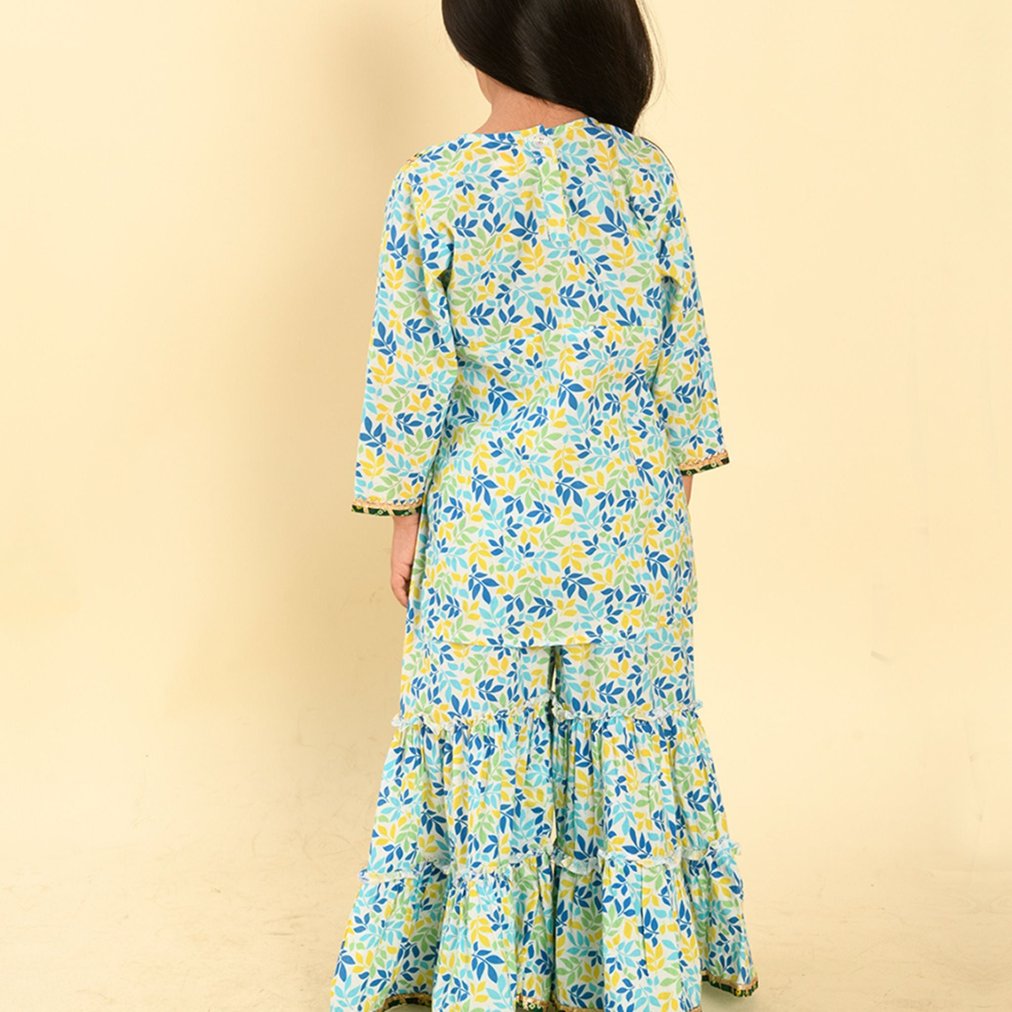 Sharara set - Pastel leaves Joeycare 