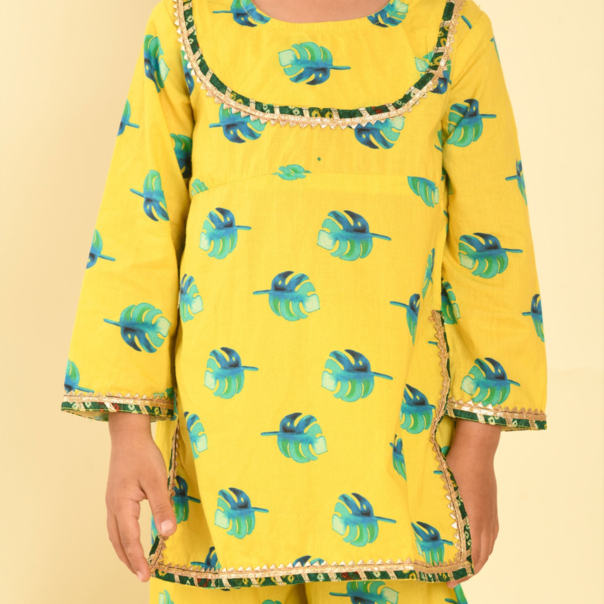 Sharara set - Yellow leaf Joeycare