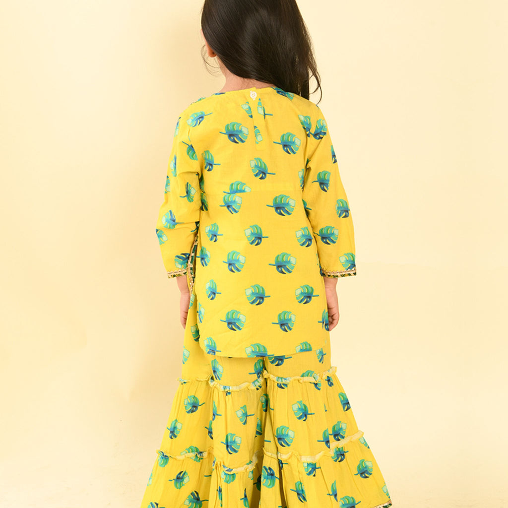 Sharara set - Yellow leaf Joeycare