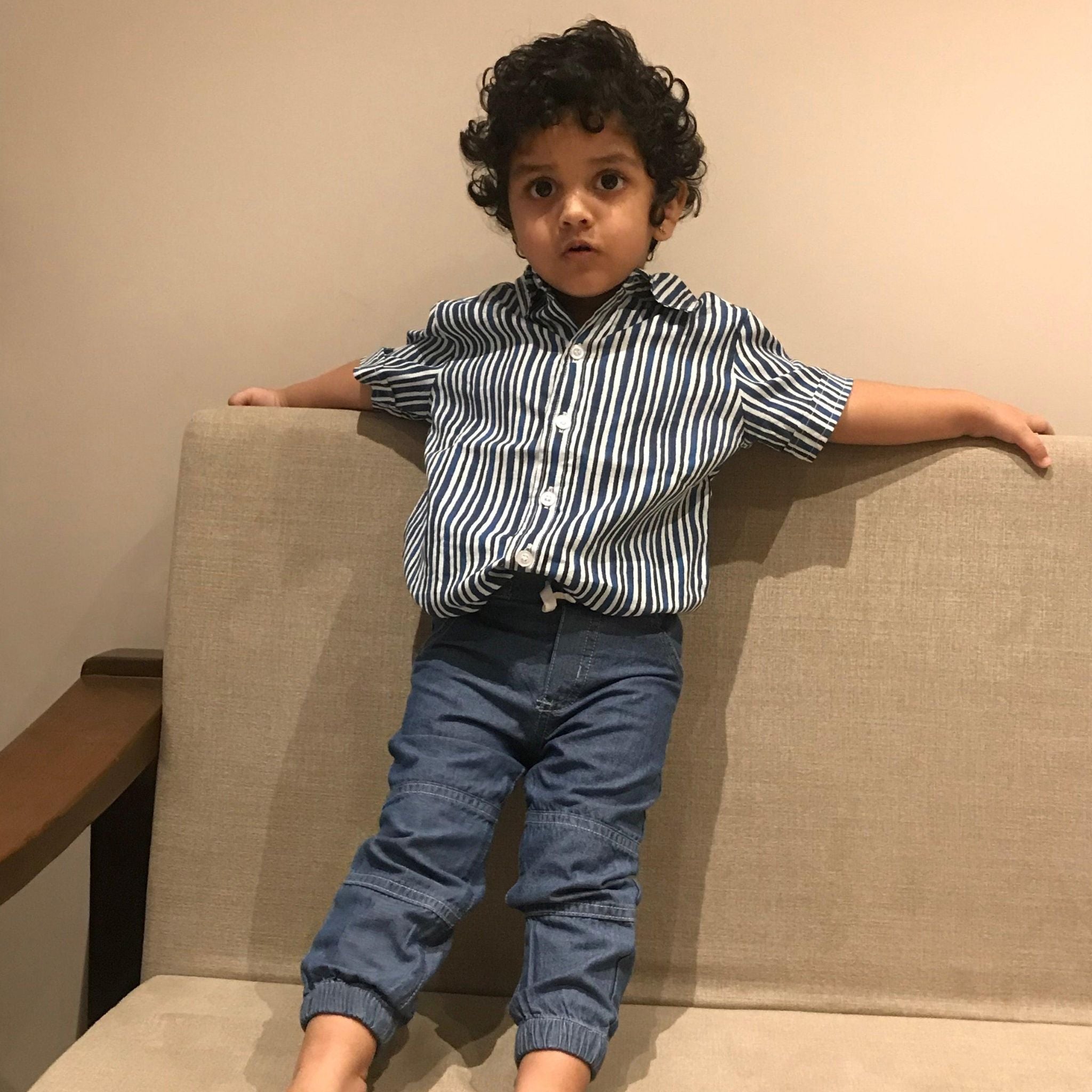 Shirts for boys - Indigo Stripes Joeycare 